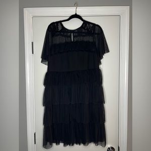 Torrid Mesh & Lace Dress, 1 (1X, 14-16), Black